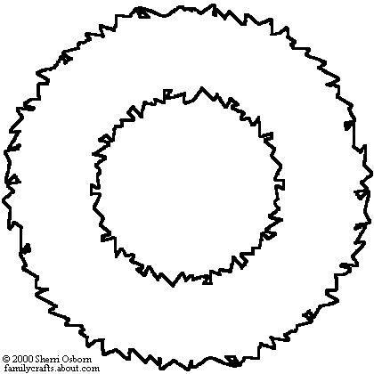 Festive wreath coloring page