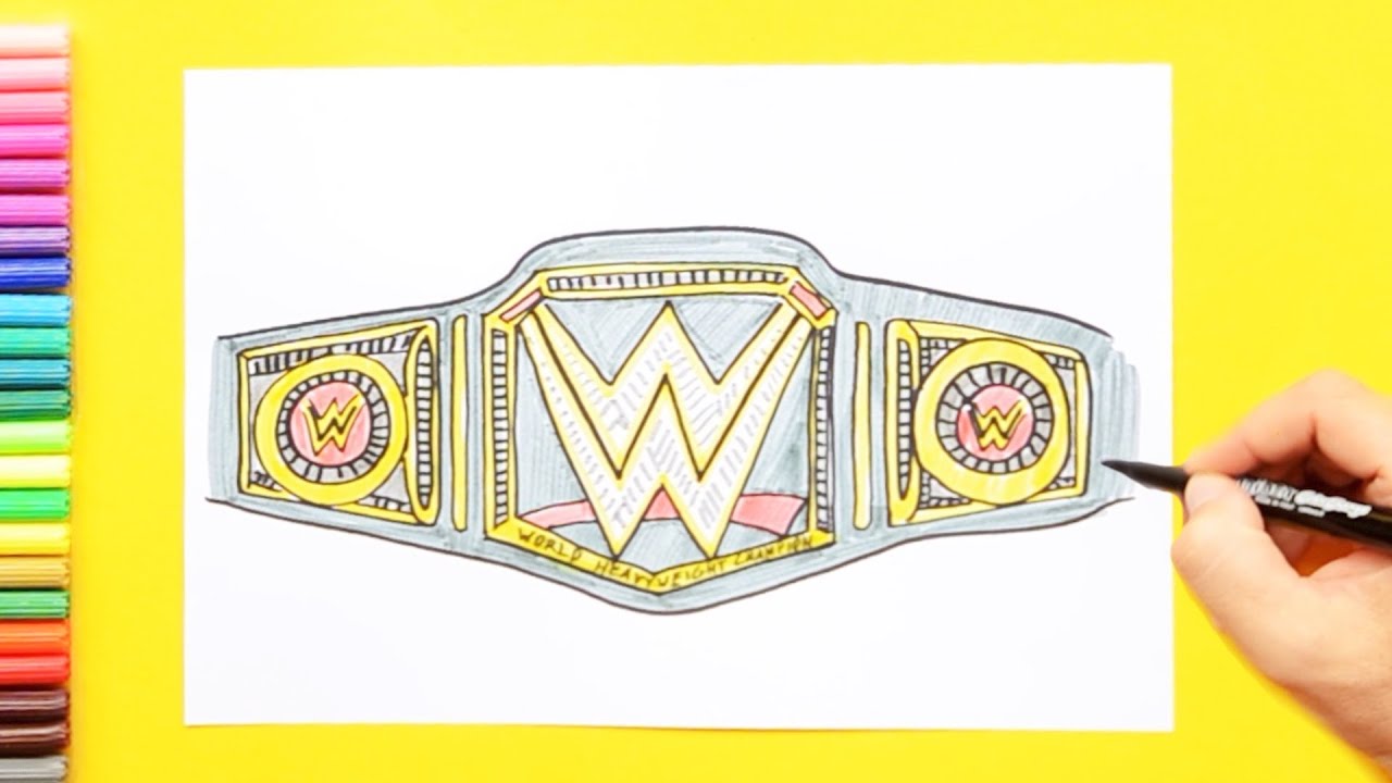 How to draw wwe chapionship belt