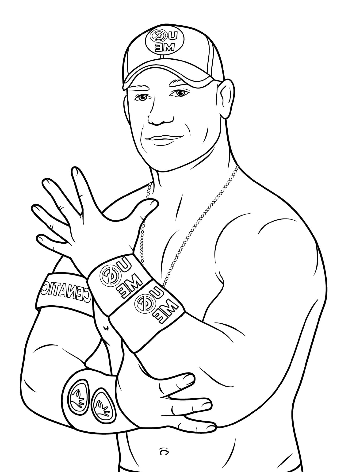 Wwe coloring pages pictures of wrestlers free printable