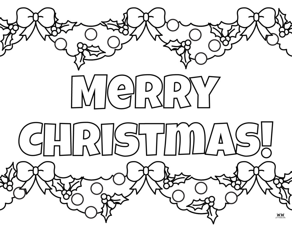 Merry christmas coloring pages