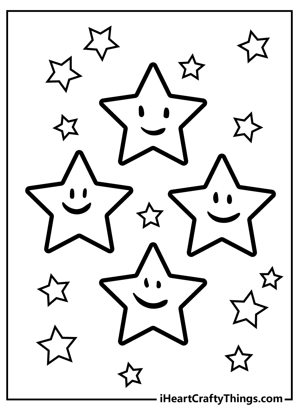 Star coloring pages free printables