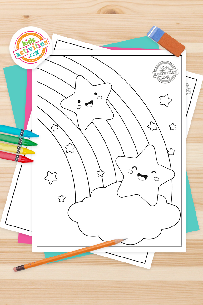 Bright happy star coloring pages for kids kids activities blog