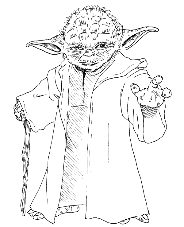 Printable yoda coloring page star wars