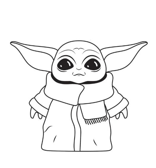 Baby yoda coloring pages