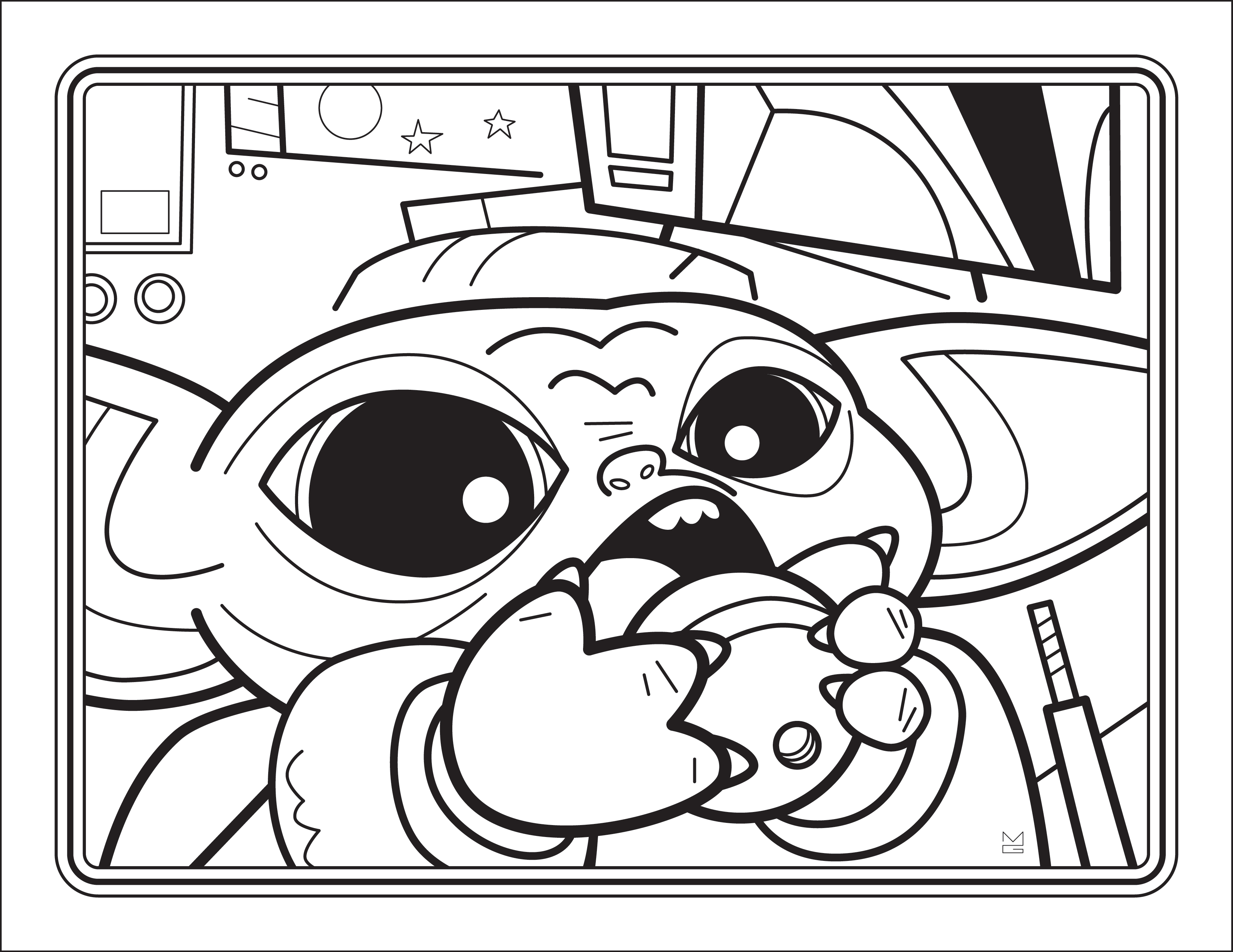 The unofficial baby yoda coloring book