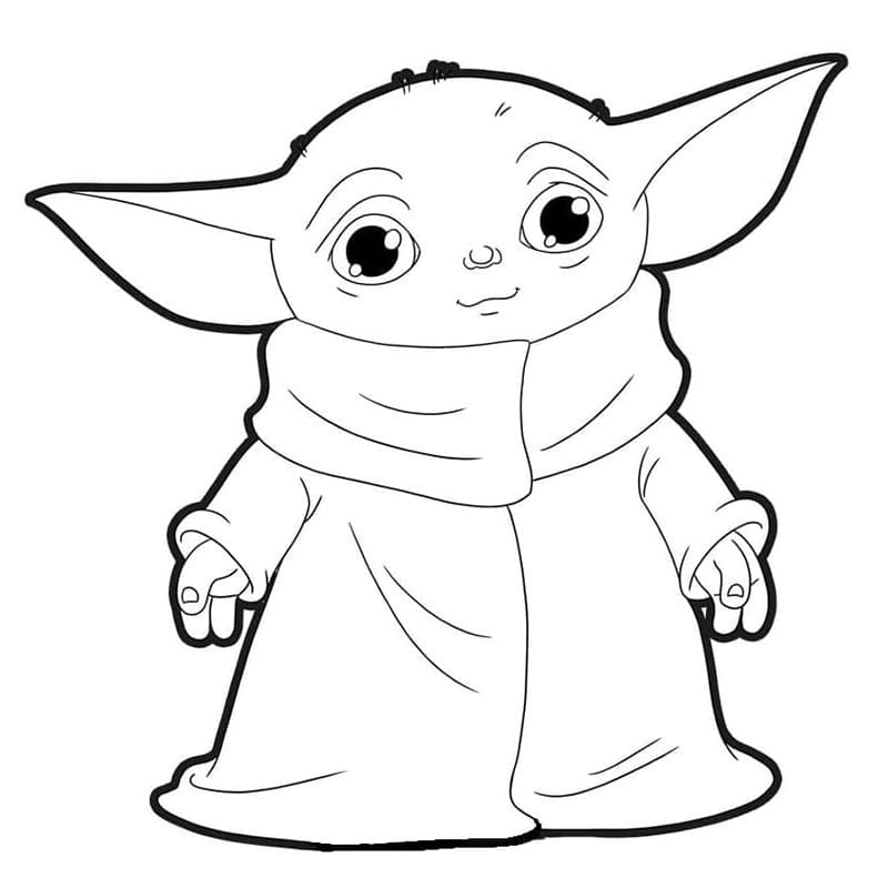 Baby yoda coloring pages