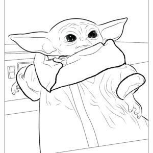 Baby yoda coloring pages printable for free download