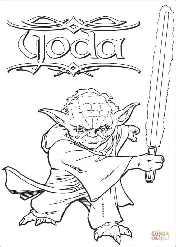 Yoda coloring page free printable coloring pages