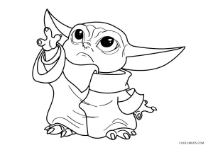 Free printable baby yoda coloring pages for kids