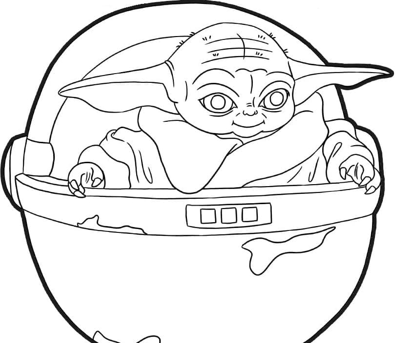 Baby yoda coloring pages