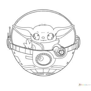 Baby yoda coloring pages printable for free download