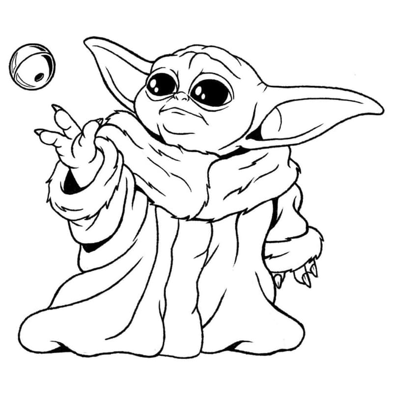 Baby yoda coloring pages