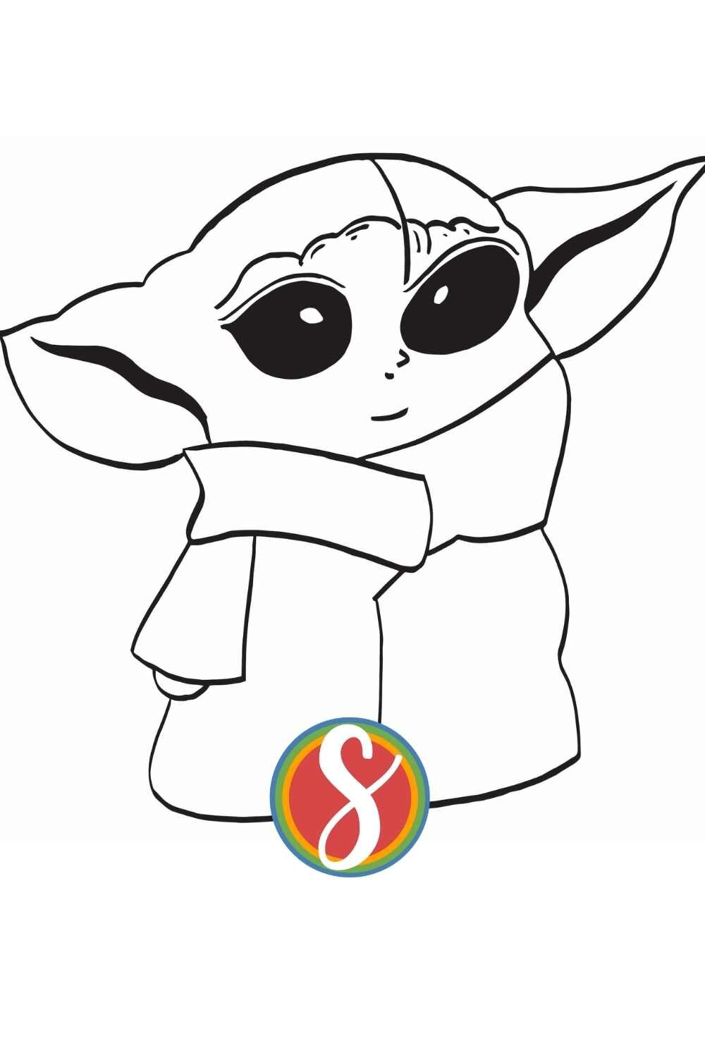 Free baby yoda coloring pages grogu â stevie doodles