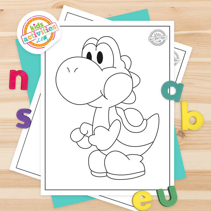 Free printable yoshi coloring pages kids activities blog