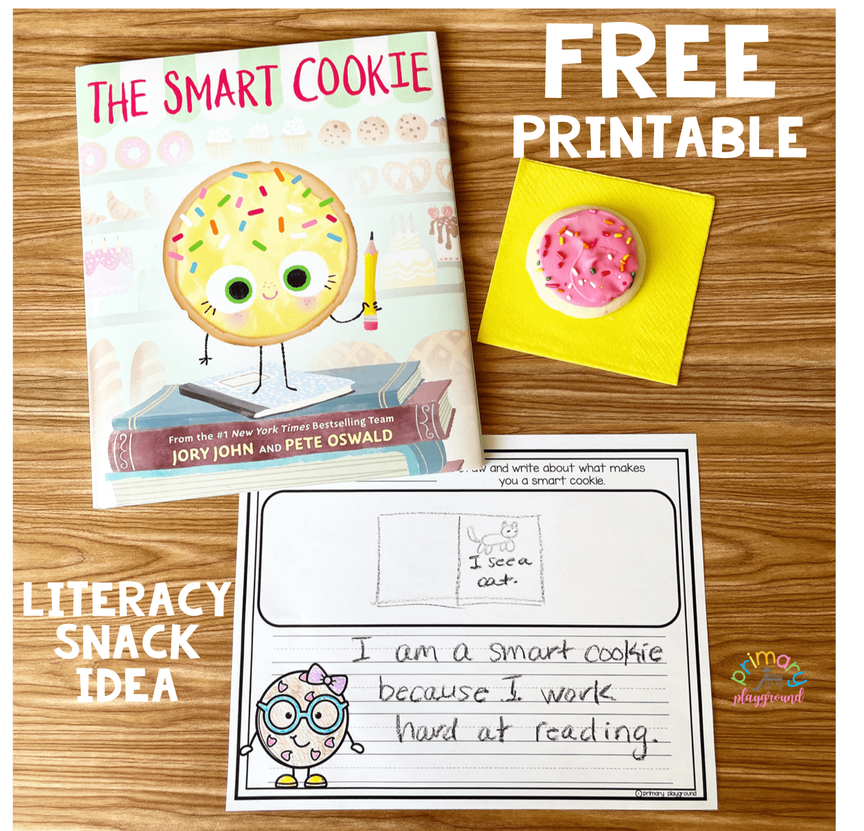 Literacy snack smart cookie read