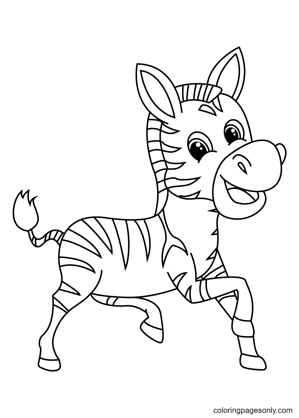 Zebra coloring pages printable for free download