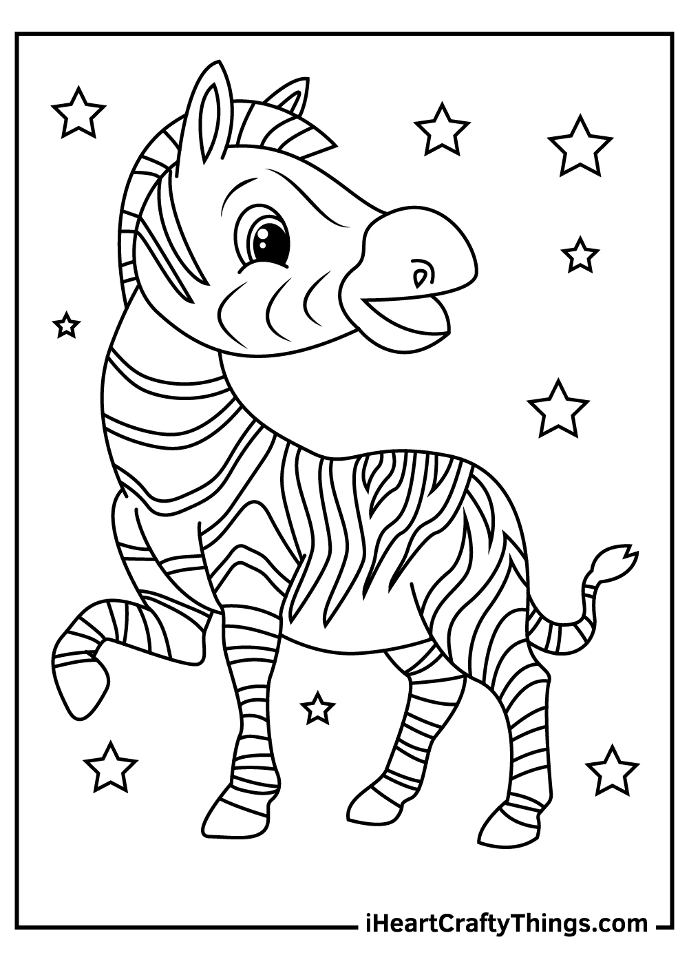 Zebra coloring pages free printables