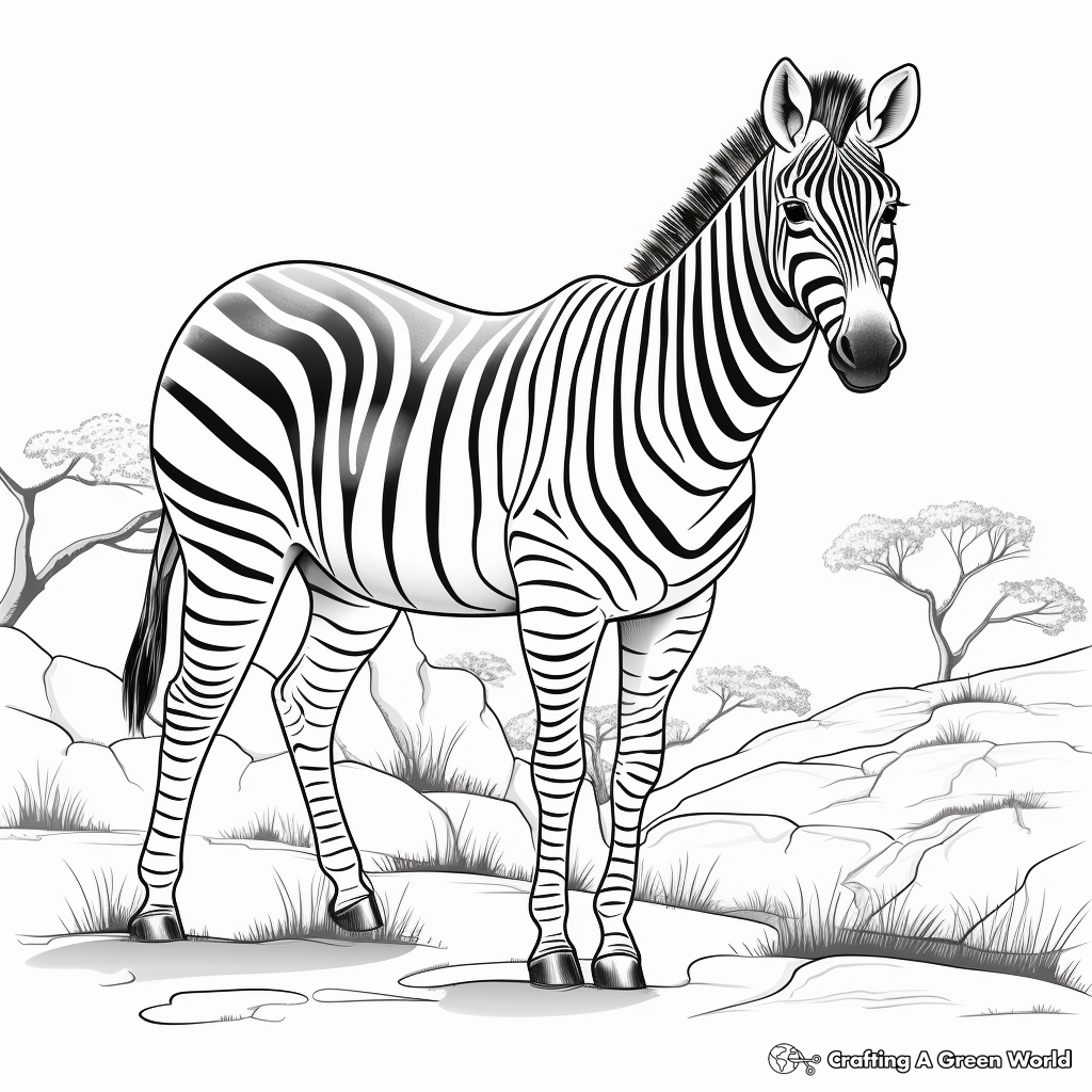 Zebra coloring pages