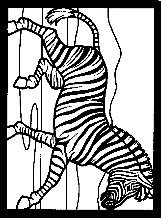 Zebra coloring page