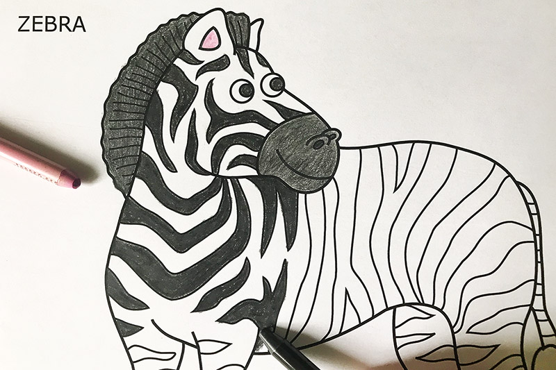 Zebra free printable templates coloring pages