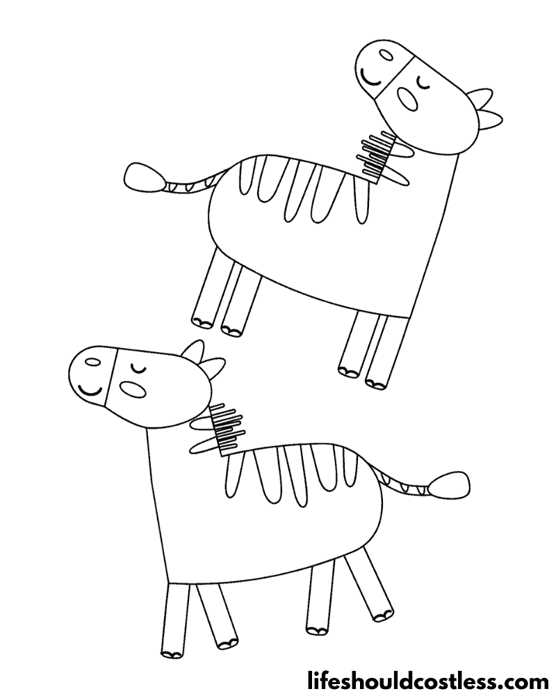 Zebra coloring pages free printable pdf templates