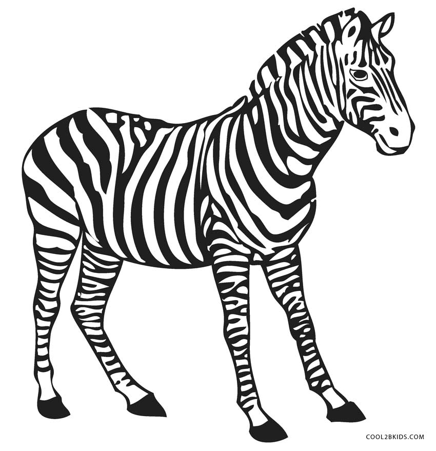 Free printable zebra coloring pages for kids