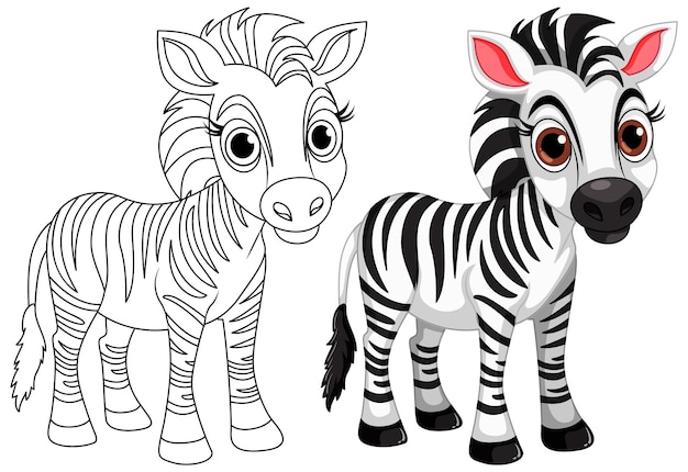 Zebra coloring page images