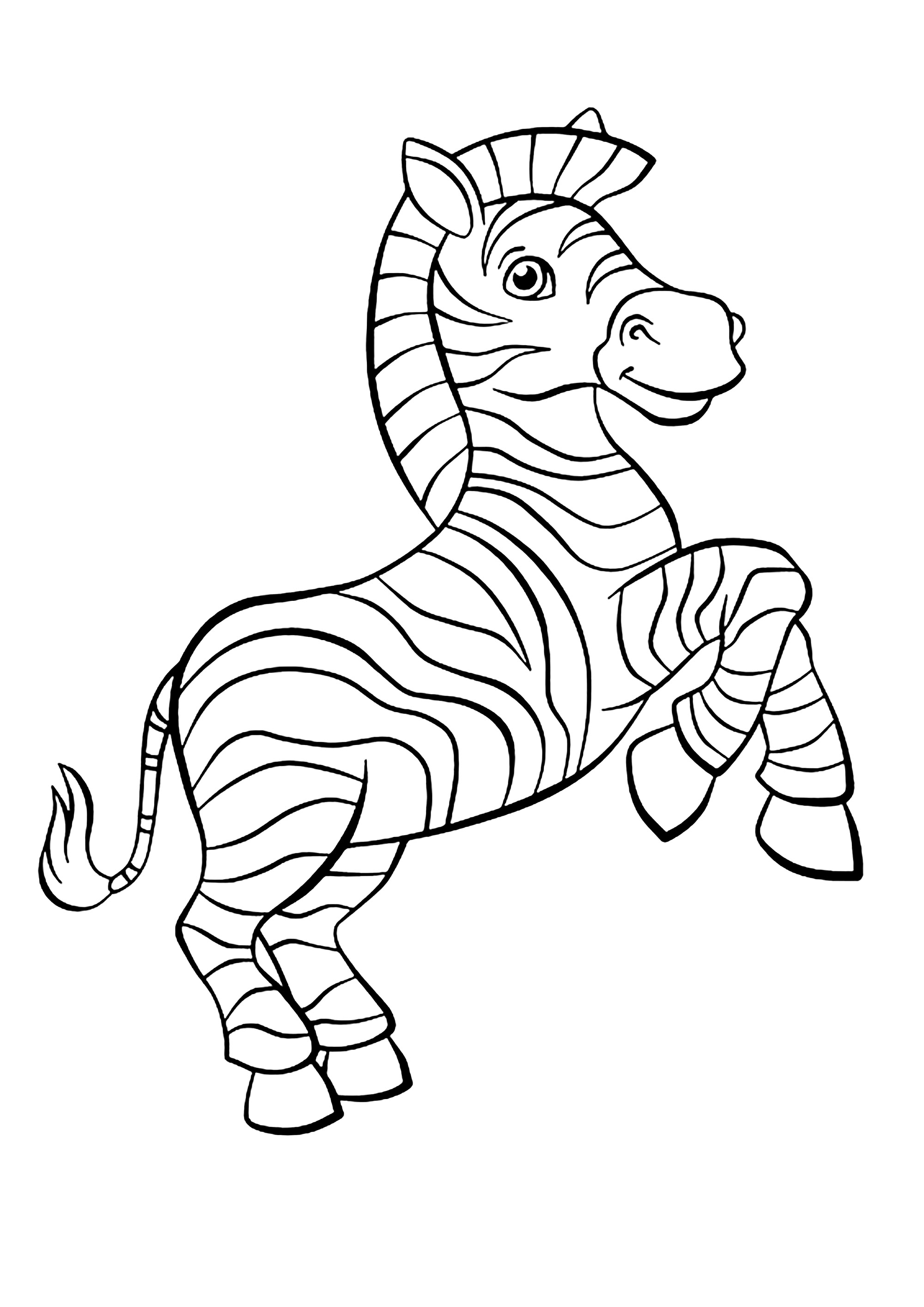 Cute zebra to color