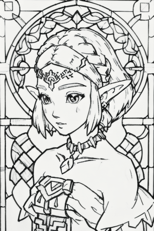 Made some zelda coloring pages for my niece you all are wele to them rstablediffusion