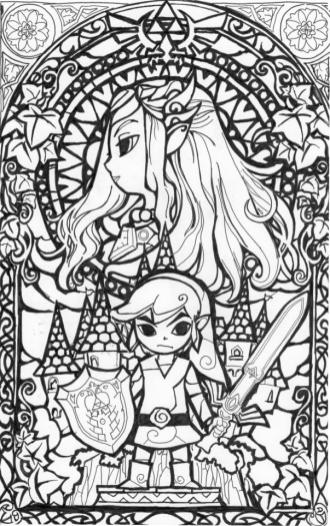 Free printable zelda coloring pages