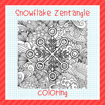 Zentangle coloring page tpt