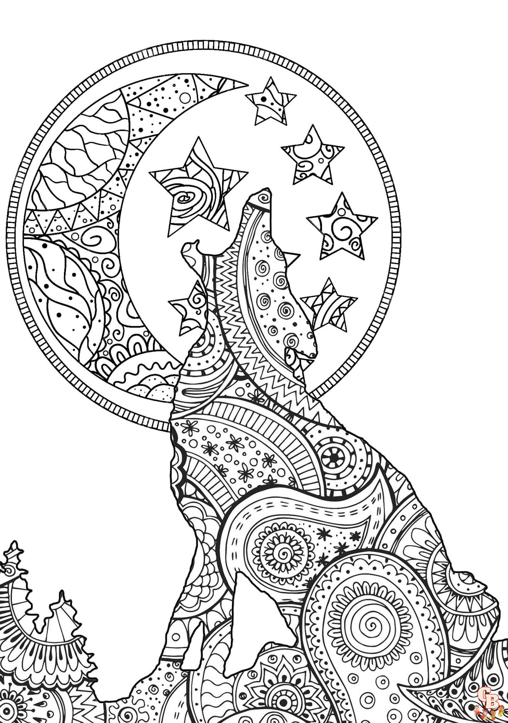 Printable zentangle coloring pages free for kids and adults