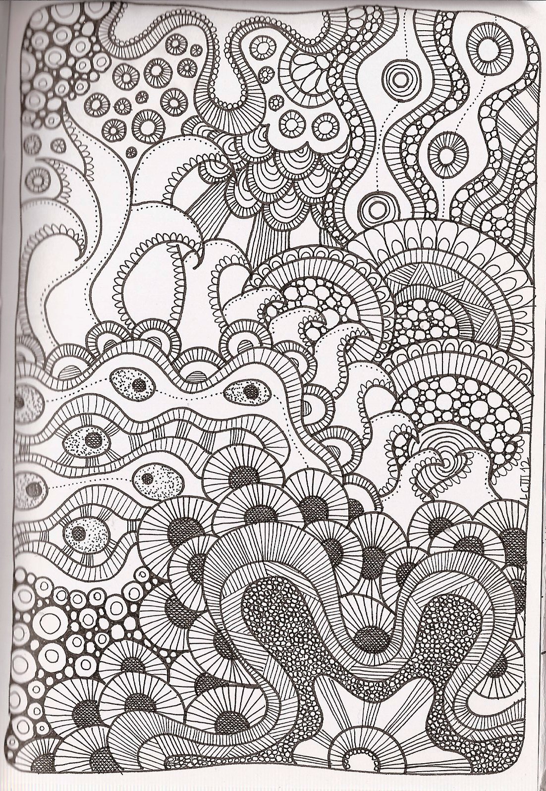 Free printable zentangle coloring pages for adults