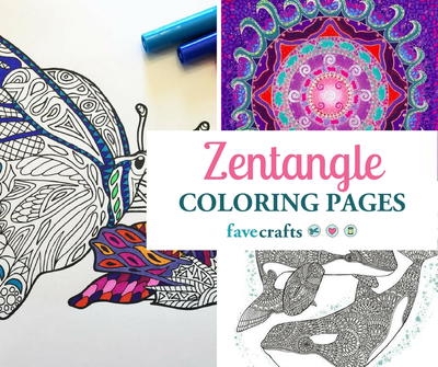 Zentangle coloring pages