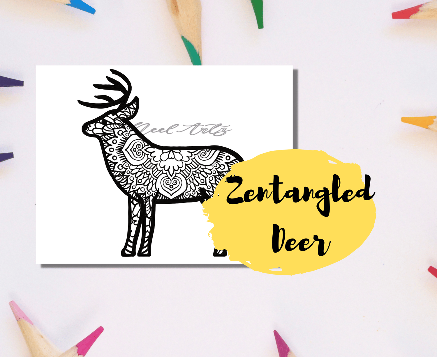 Free zentangle art coloring pages printable animal zentangle adult coloring activity digital zen coloring pdf easy fun coloring designs