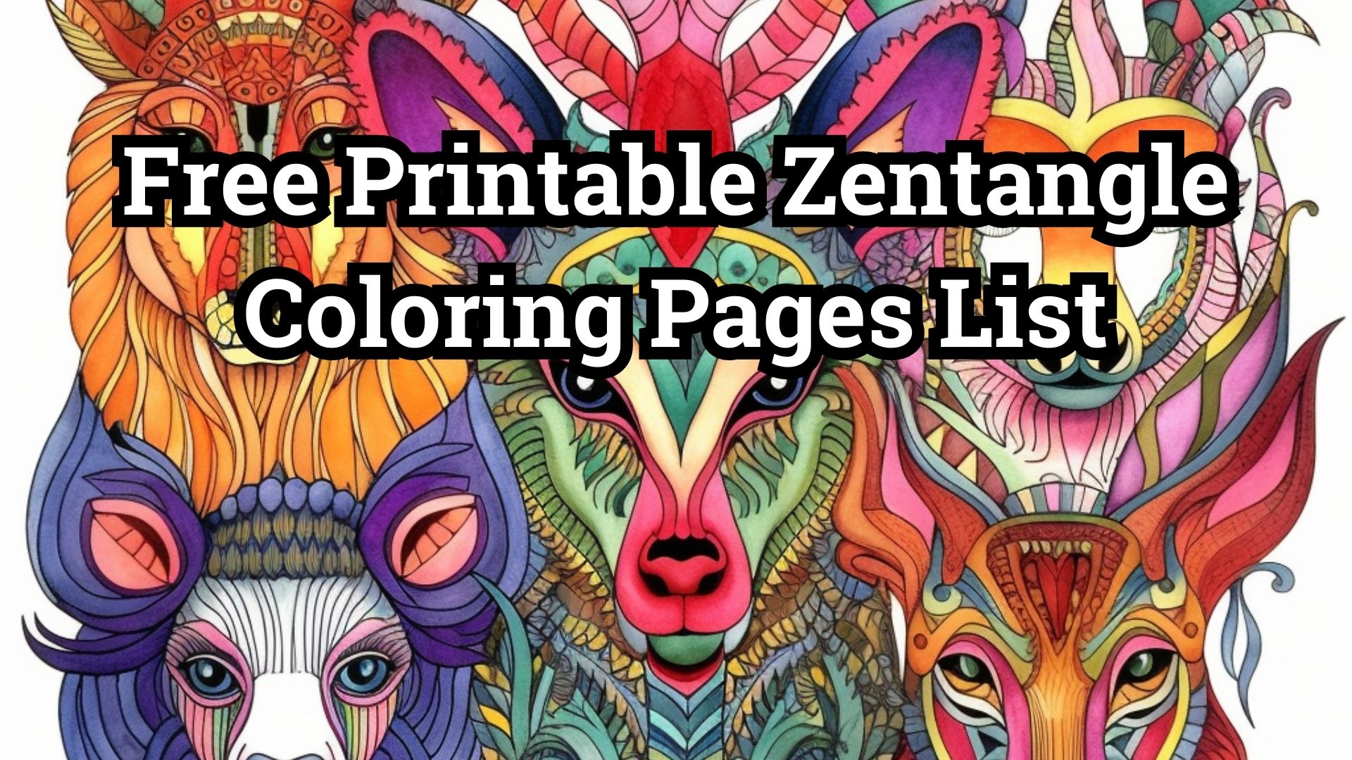 Free printable zentangle coloring pages list