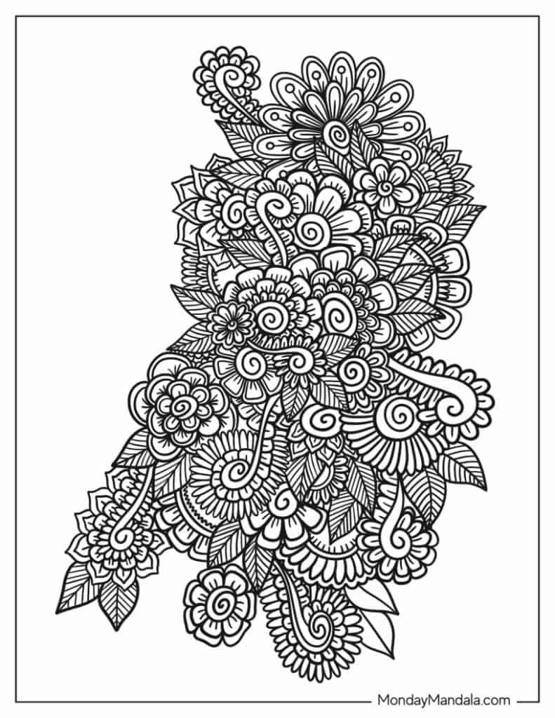 Zentangle coloring pages free pdf printables