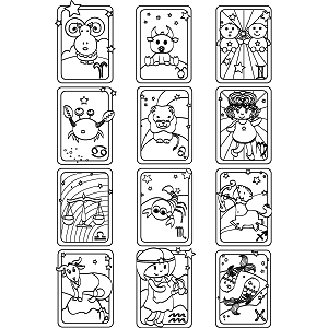 All signs zodiac coloring page