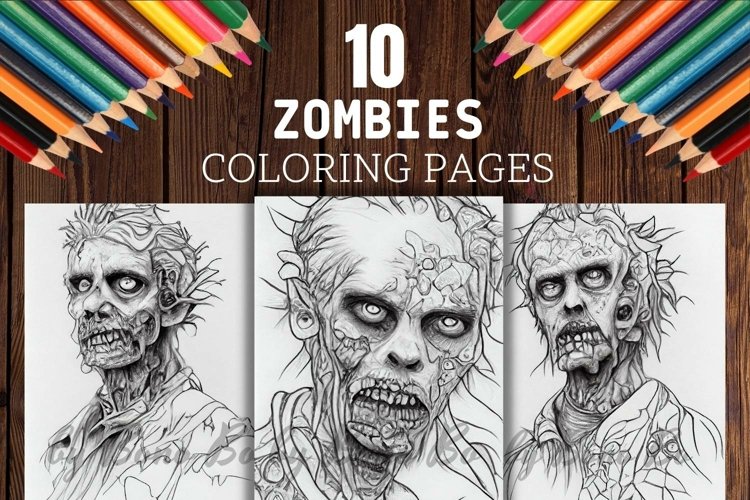 Zombies coloring pages