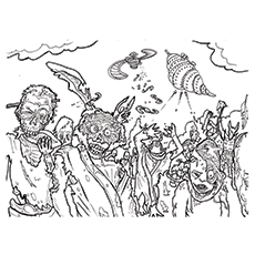 Top zombie coloring pages for your kids