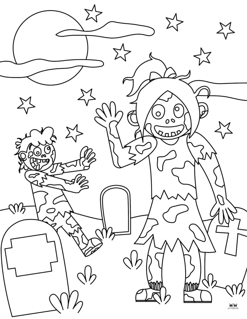 Zombie coloring pages