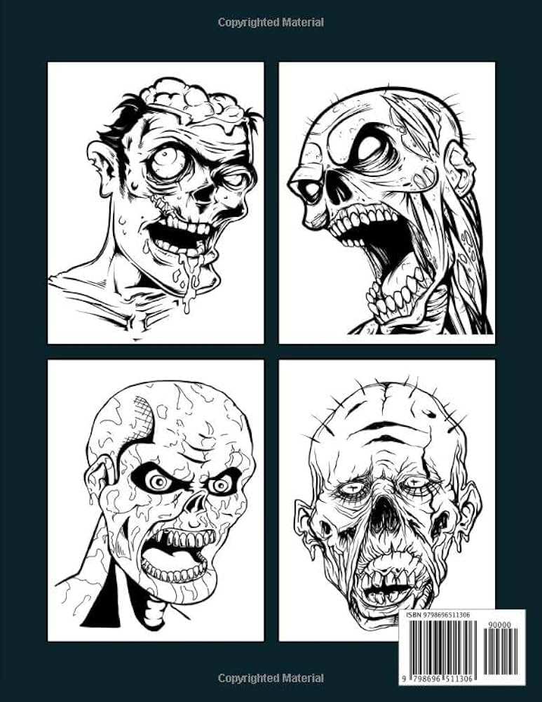 Zombie coloring book zombie coloring pages for everyone adults teenagers tweens olr kids boys girls practice for stress relief relaxation stegmann joerg books