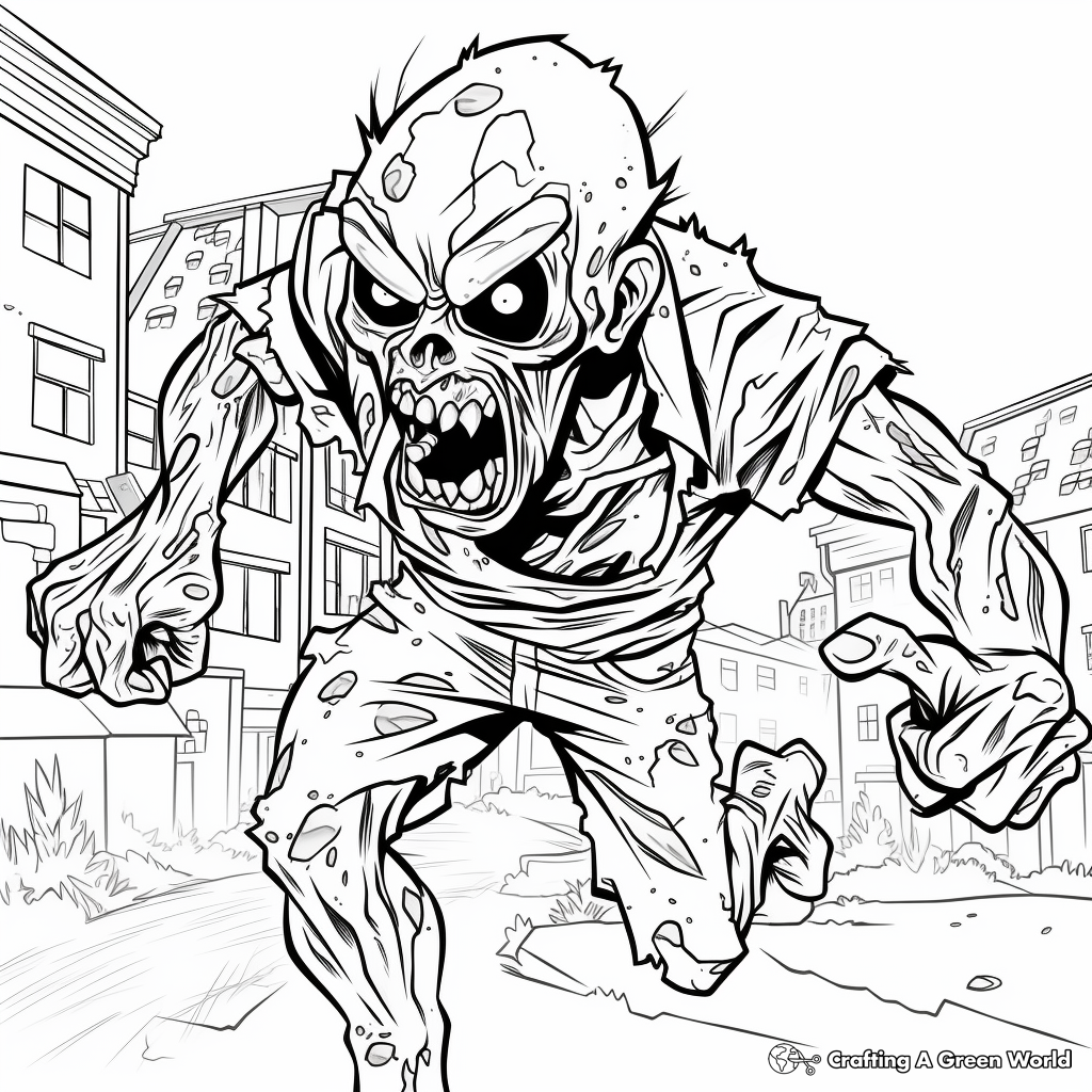 Zombie coloring pages