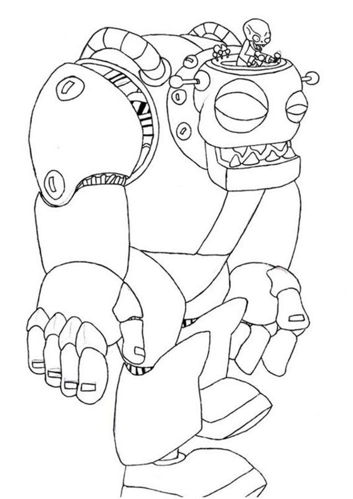 Free easy to print plants vs zombies coloring pages