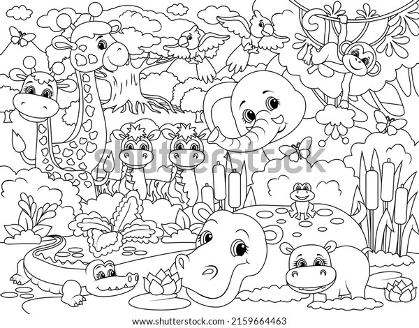 Zoo coloring pages images stock photos d objects vectors