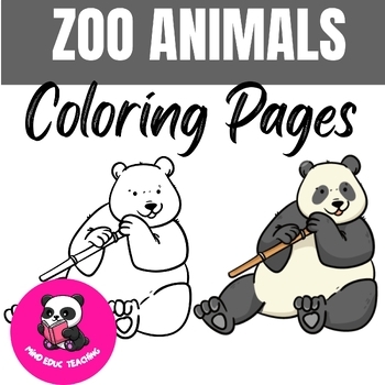 Zoo coloring tpt