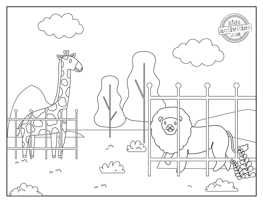 Fun free zoo animal coloring pages kids activities blog