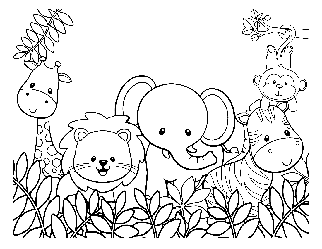 Zoo coloring pages printable for free download