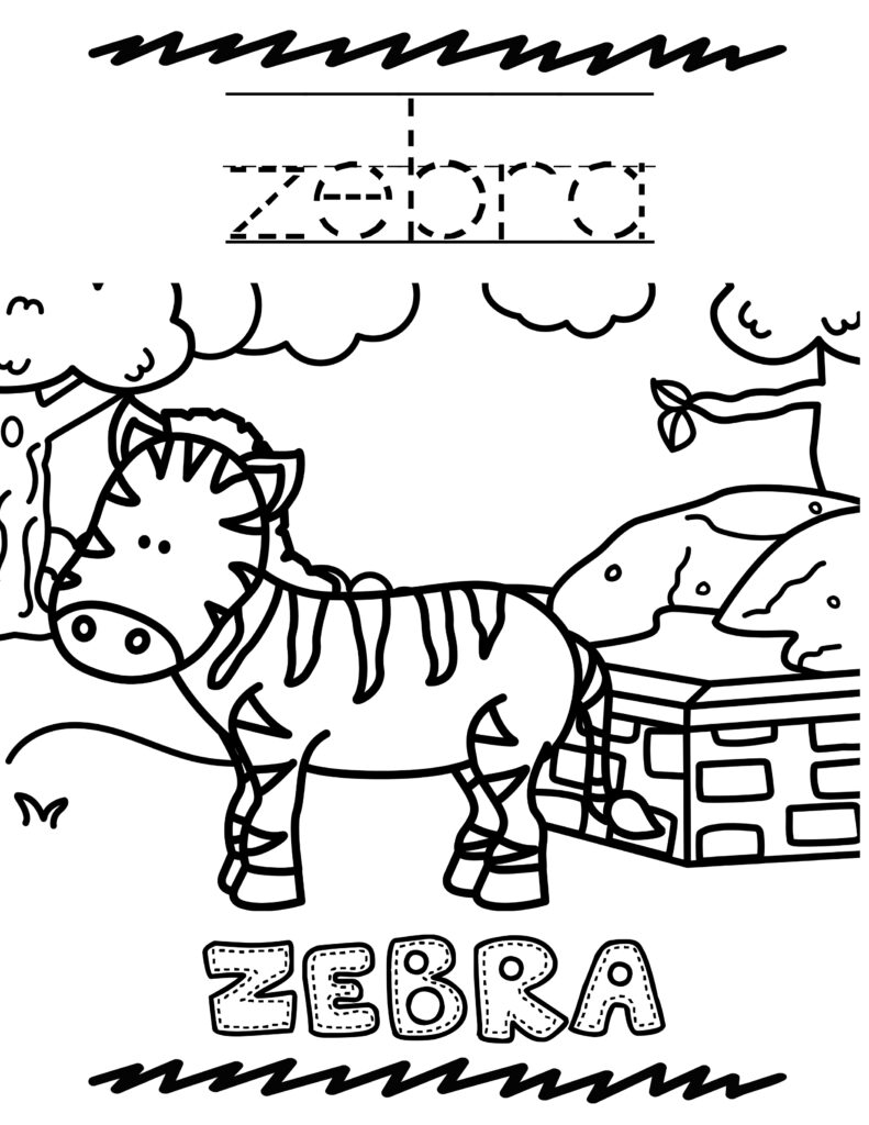 Free printable zoo animal coloring book for kids