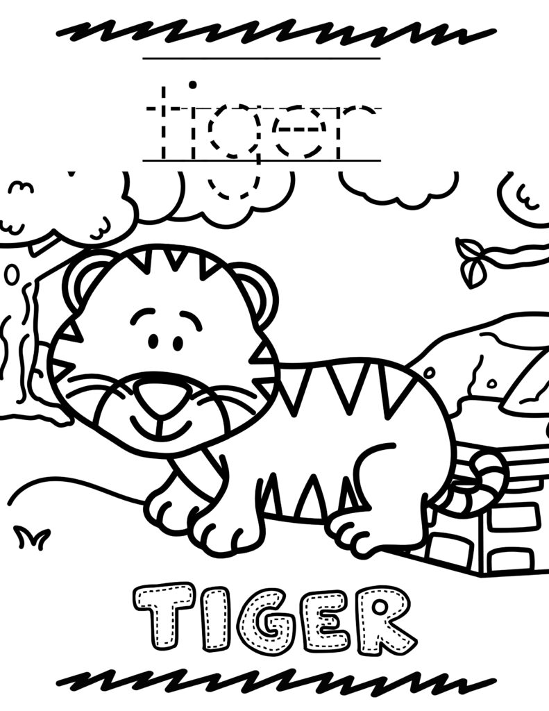 Free printable zoo animal coloring book for kids